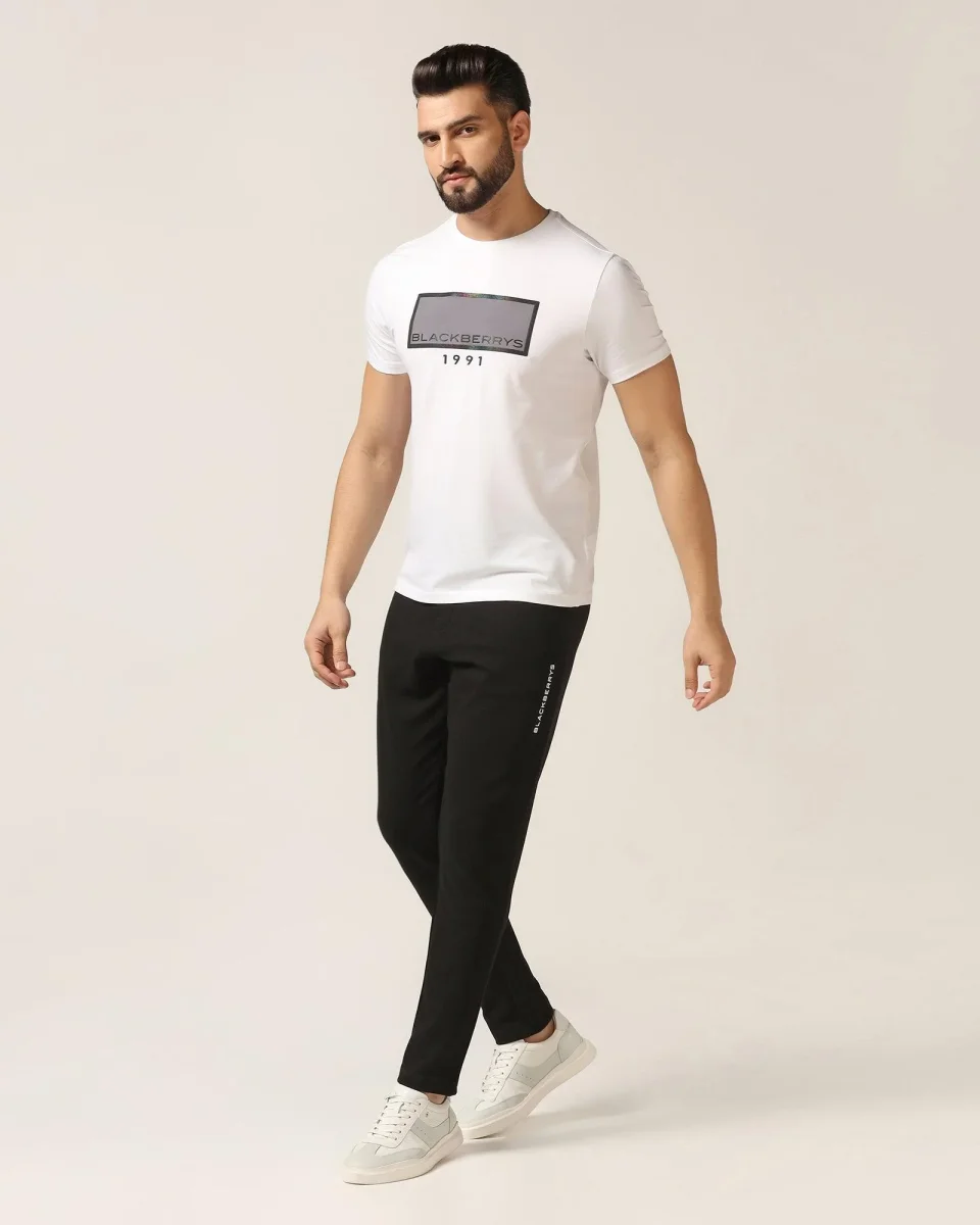 Casual Black Solid Jogger – Ethan